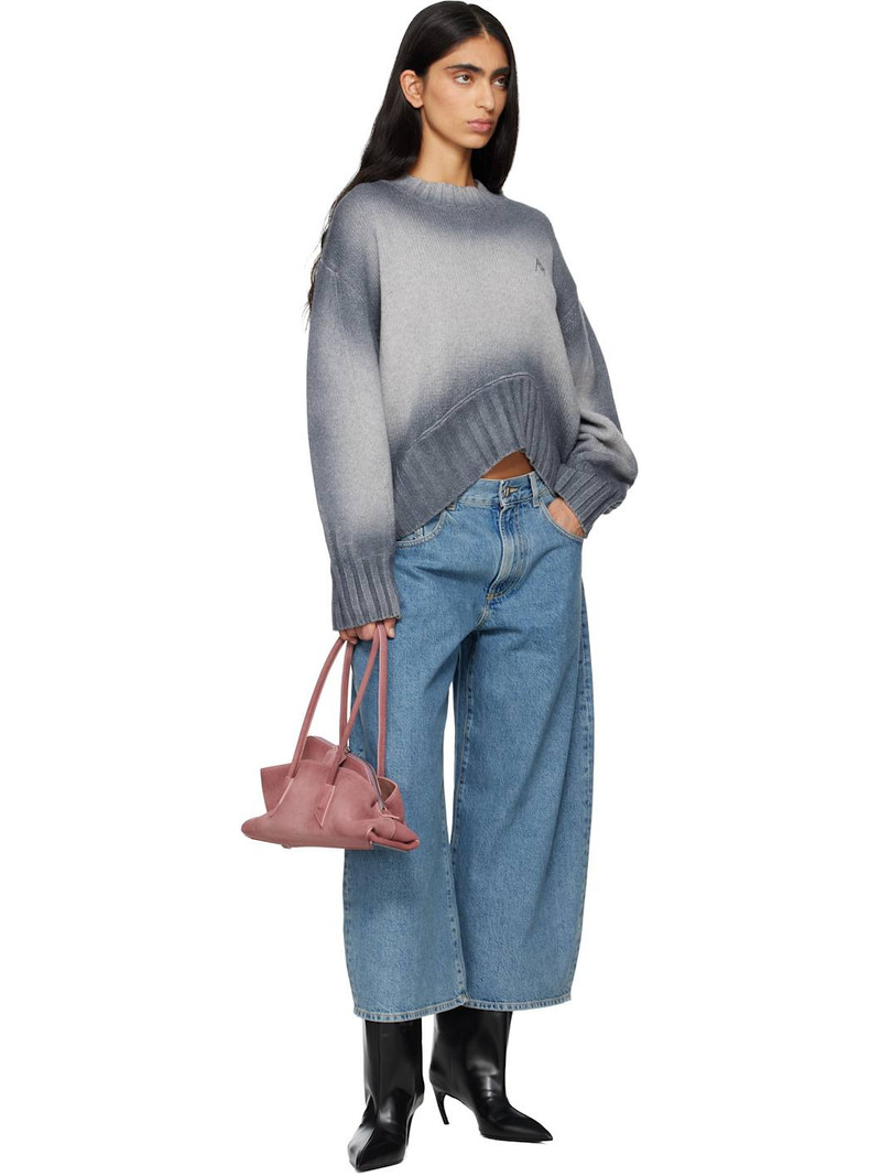 THE ATTICO Gray Sprayed Wool Cashmere Sweater outlook