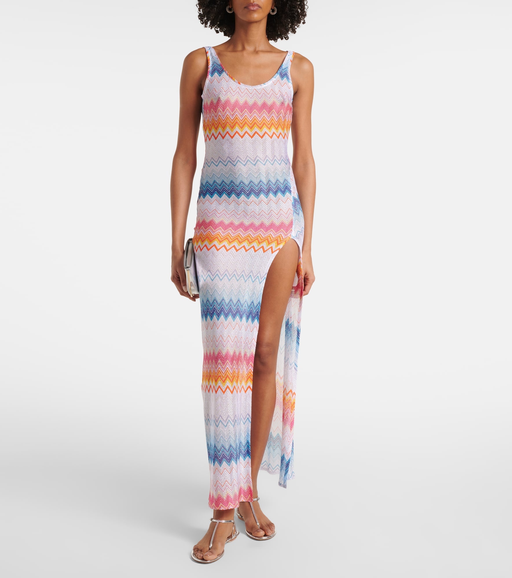 Zigzag lamé beach dress - 2
