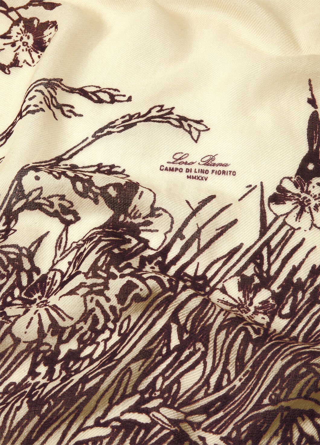 Loro Piana Campo di Lino Fiorito Shawl - 3