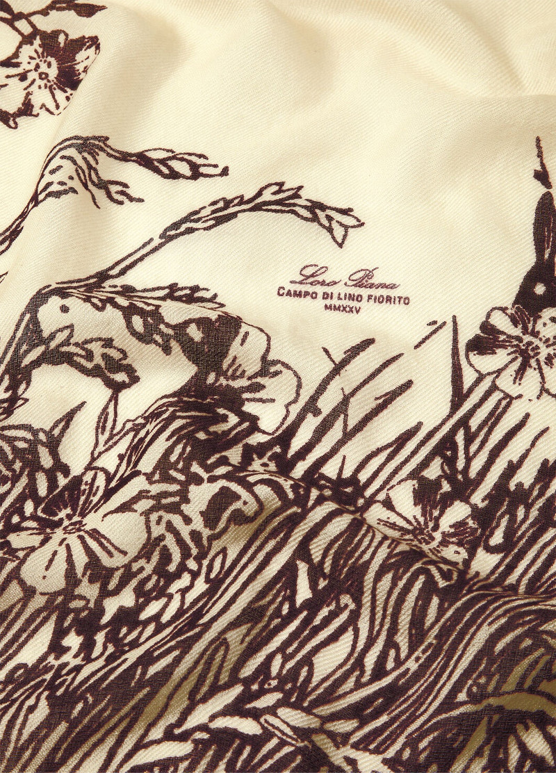 Loro Piana Campo di Lino Fiorito Shawl 3