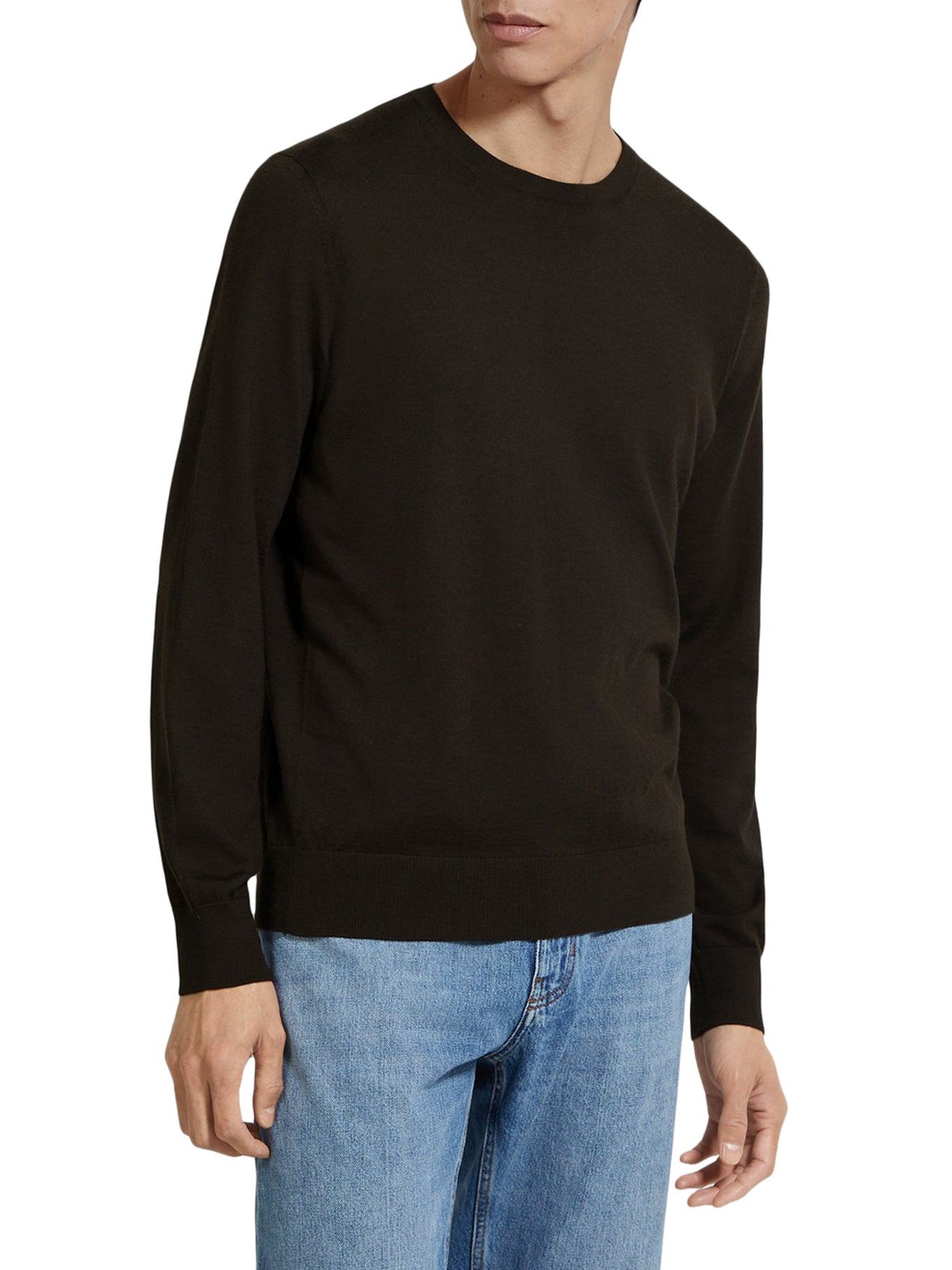 CREW NECK SWEATER IN CASHSETA MÉLANGE - 4