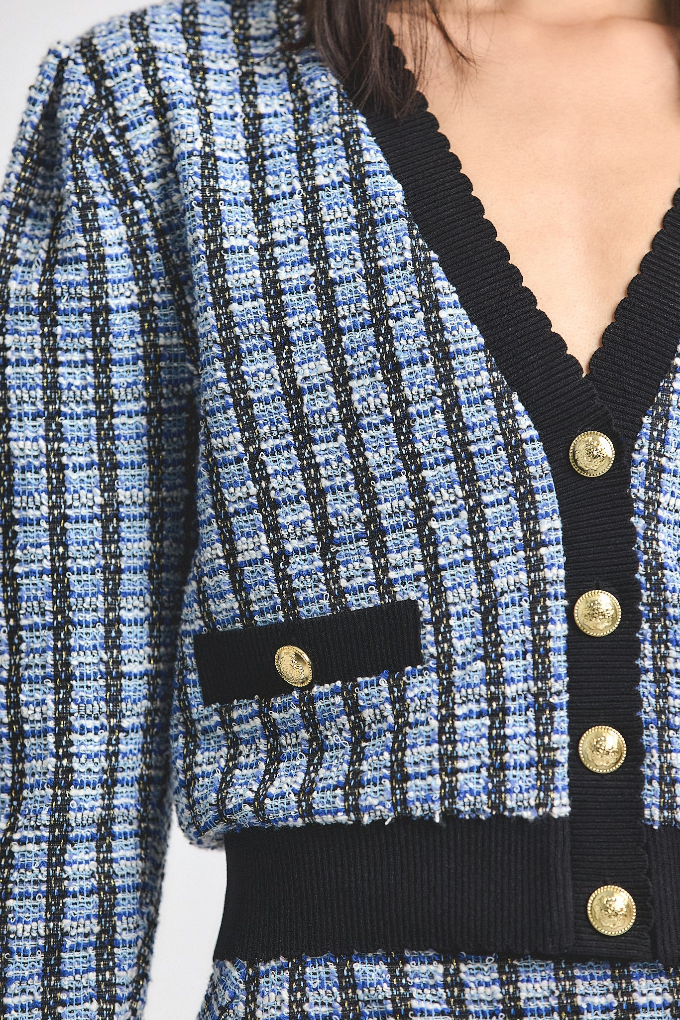 KY STRETCH TWEED CARDIGAN JACKET - 3