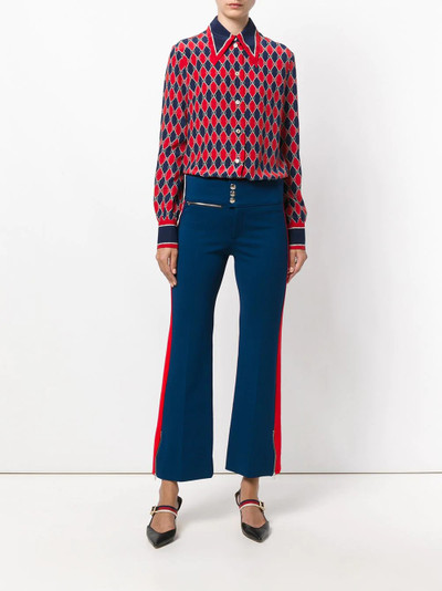 GUCCI side stripe flared trousers outlook