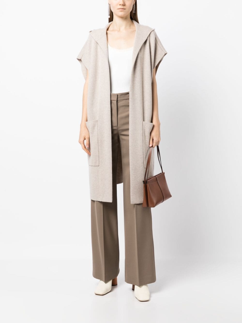 two-pocket knitted cardi-coat - 2