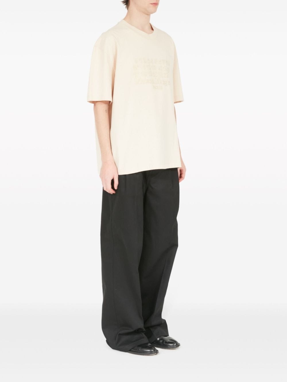 numbers-embroidered cotton T-shirt - 3