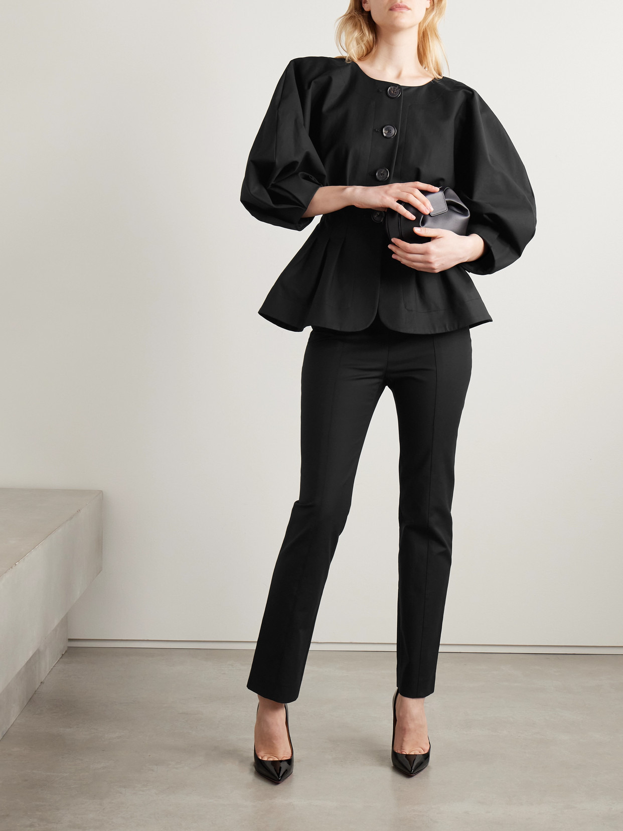 Pleated Cotton-blend Sateen Jacket - 2