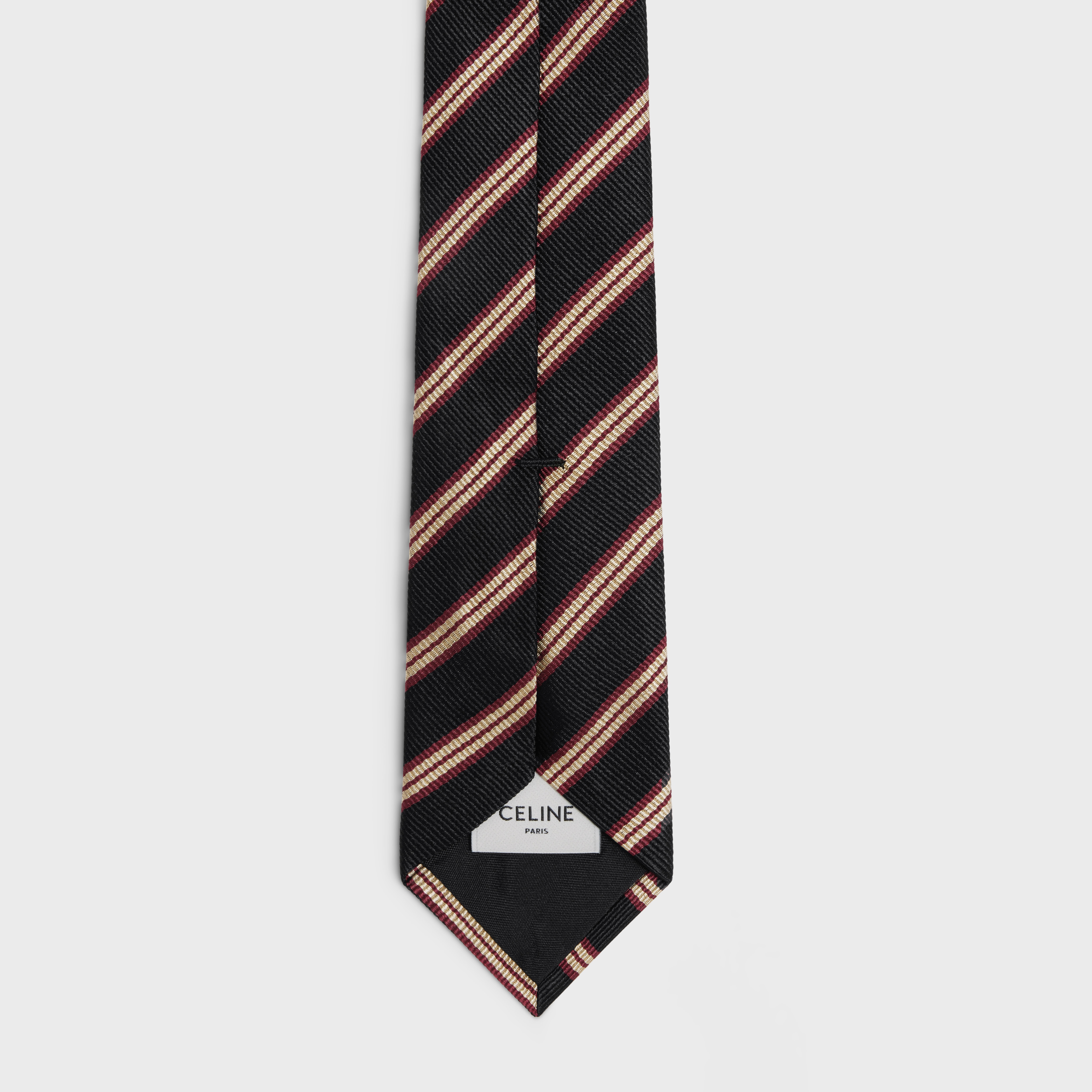 thin tie in striped silk - 2