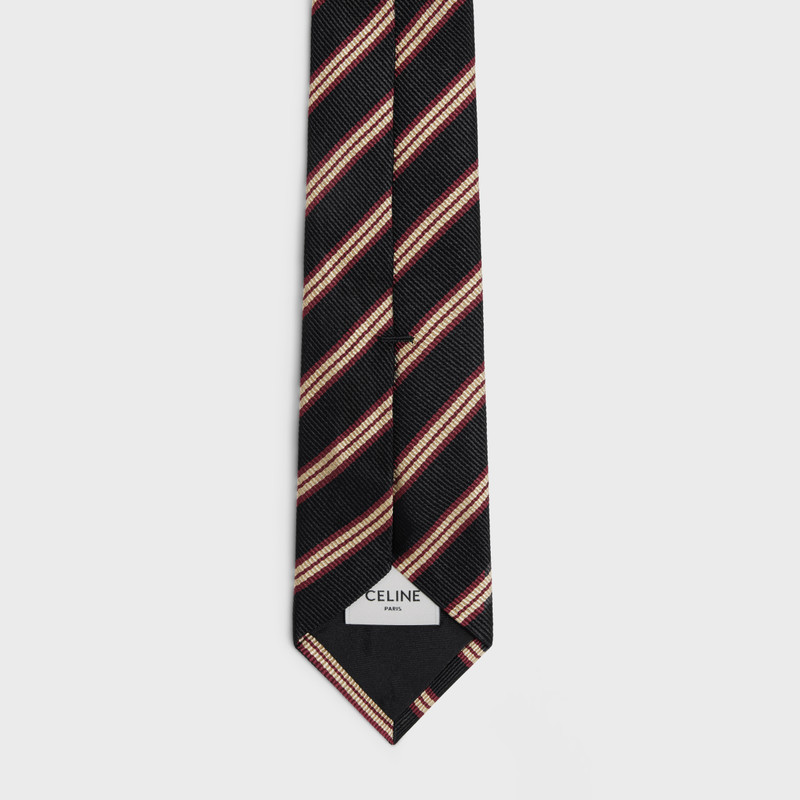 CELINE thin tie in striped silk outlook