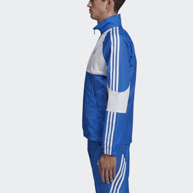 adidas originals x Oyster Track Crossover Splicing Contrasting Colors Stripe Sports Stand Collar Jac - 5