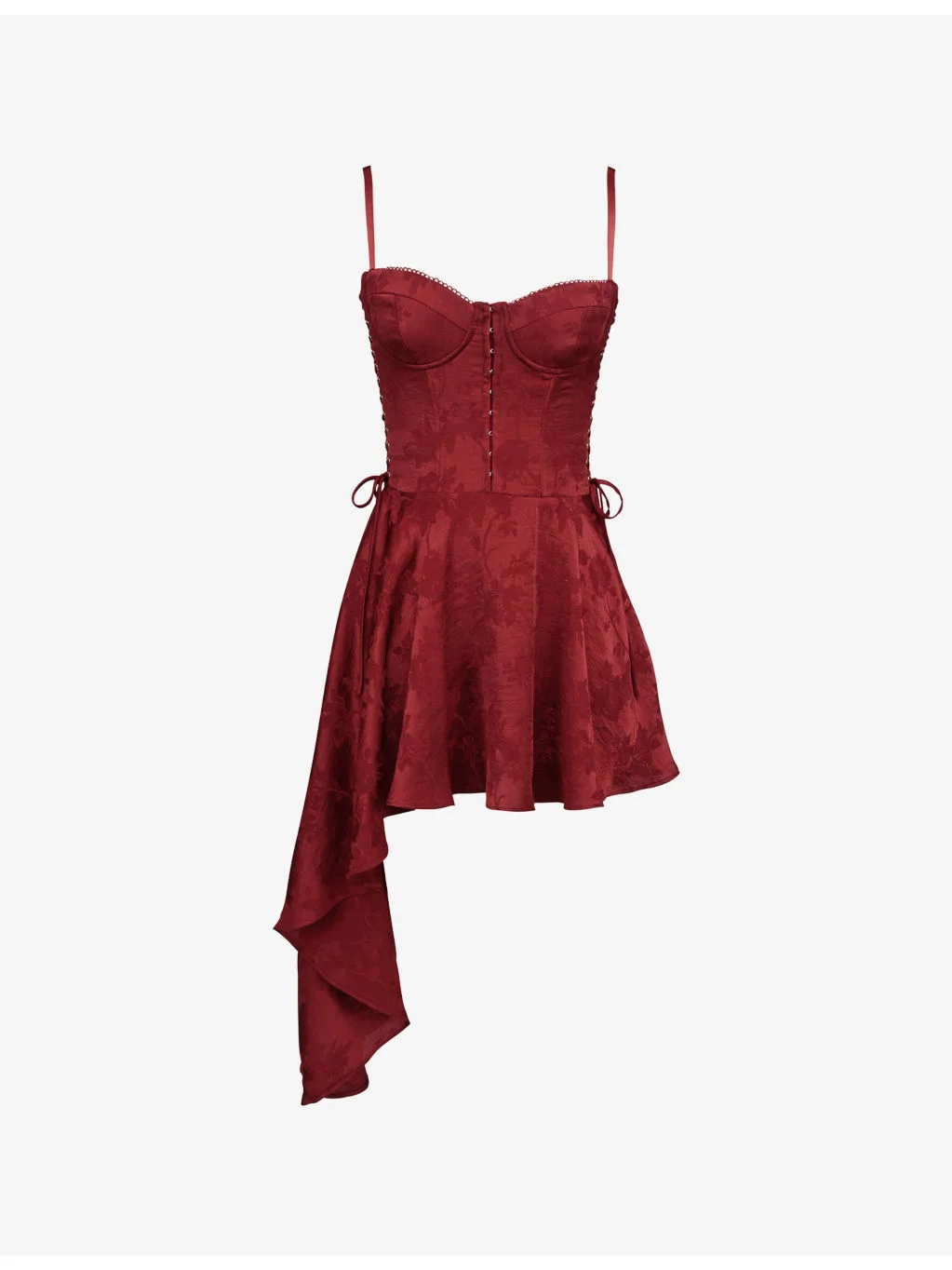 Lola Jacquard Draped Satin Mini Dress - 1