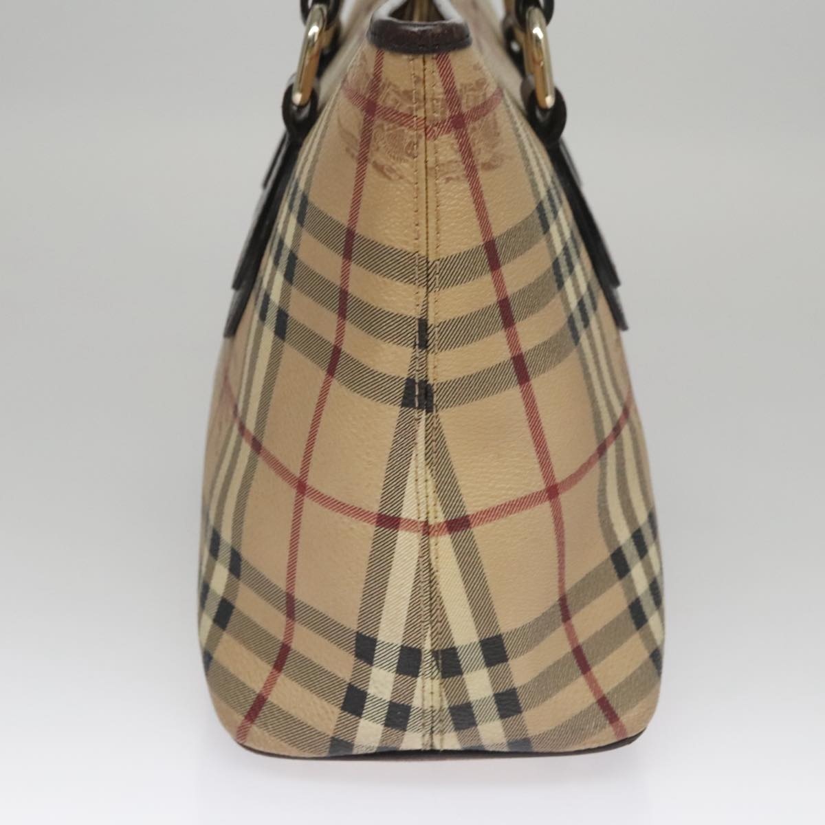 Burberry Nova Check Tote Bag Pvc Leather Beige - 4