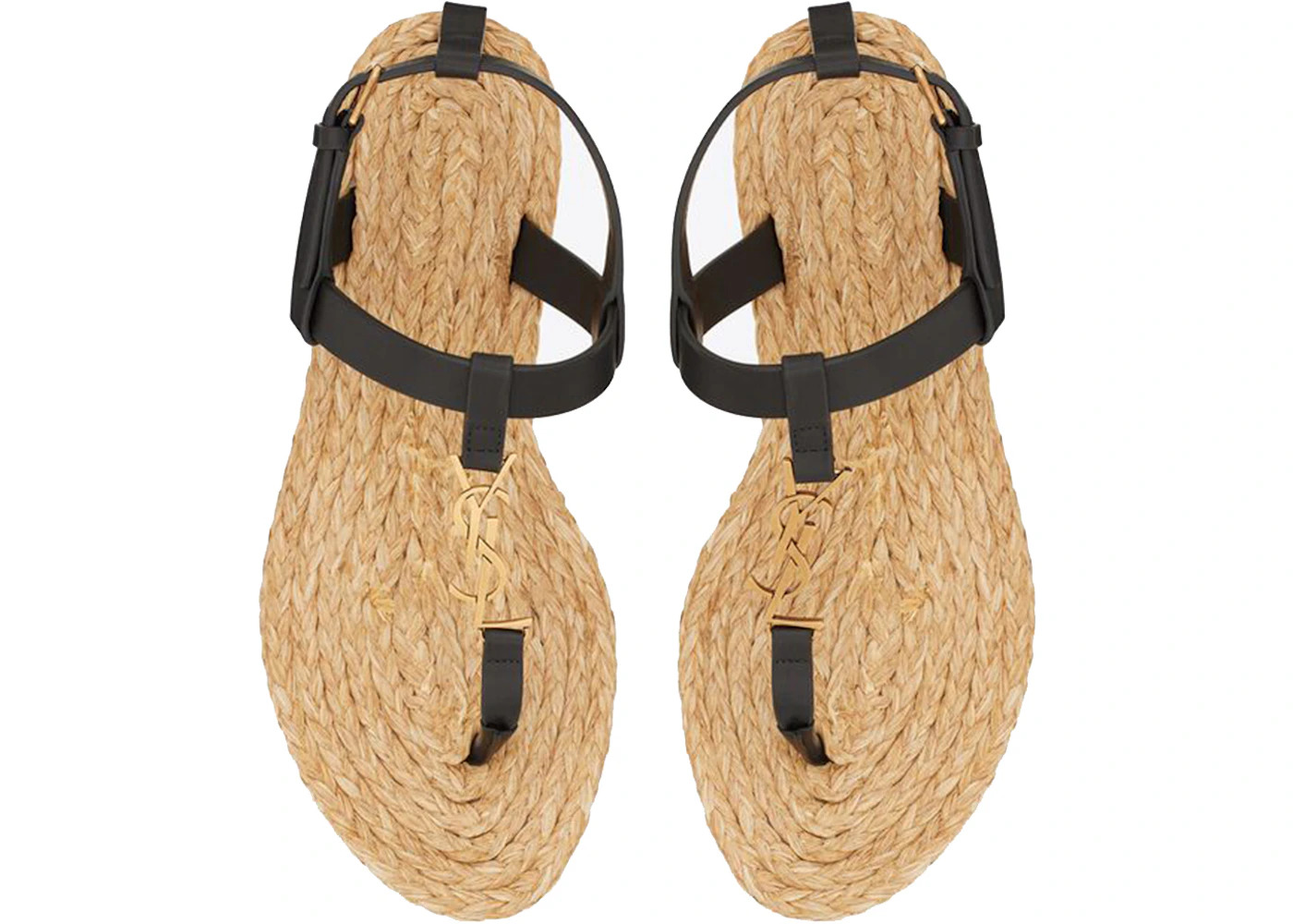 Saint Laurent Cassandra Sandals Black Leather - 3