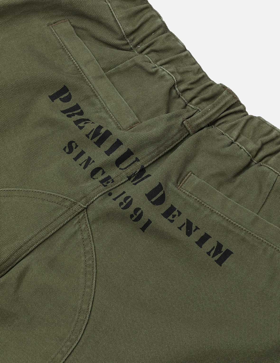 Seagull Appliqué Embroidery Wide-leg Woven Jogger - 7
