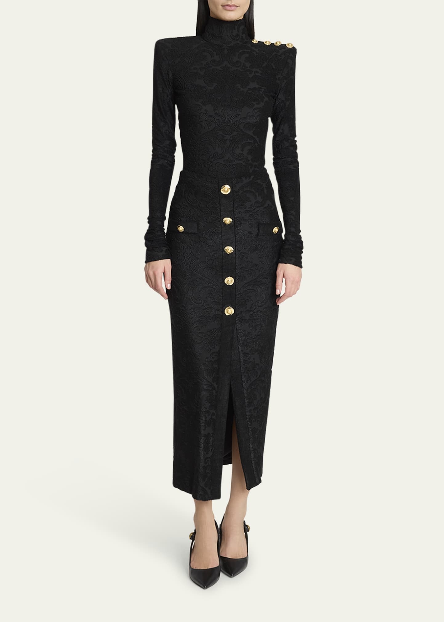 Baroque High Neck Top - 2