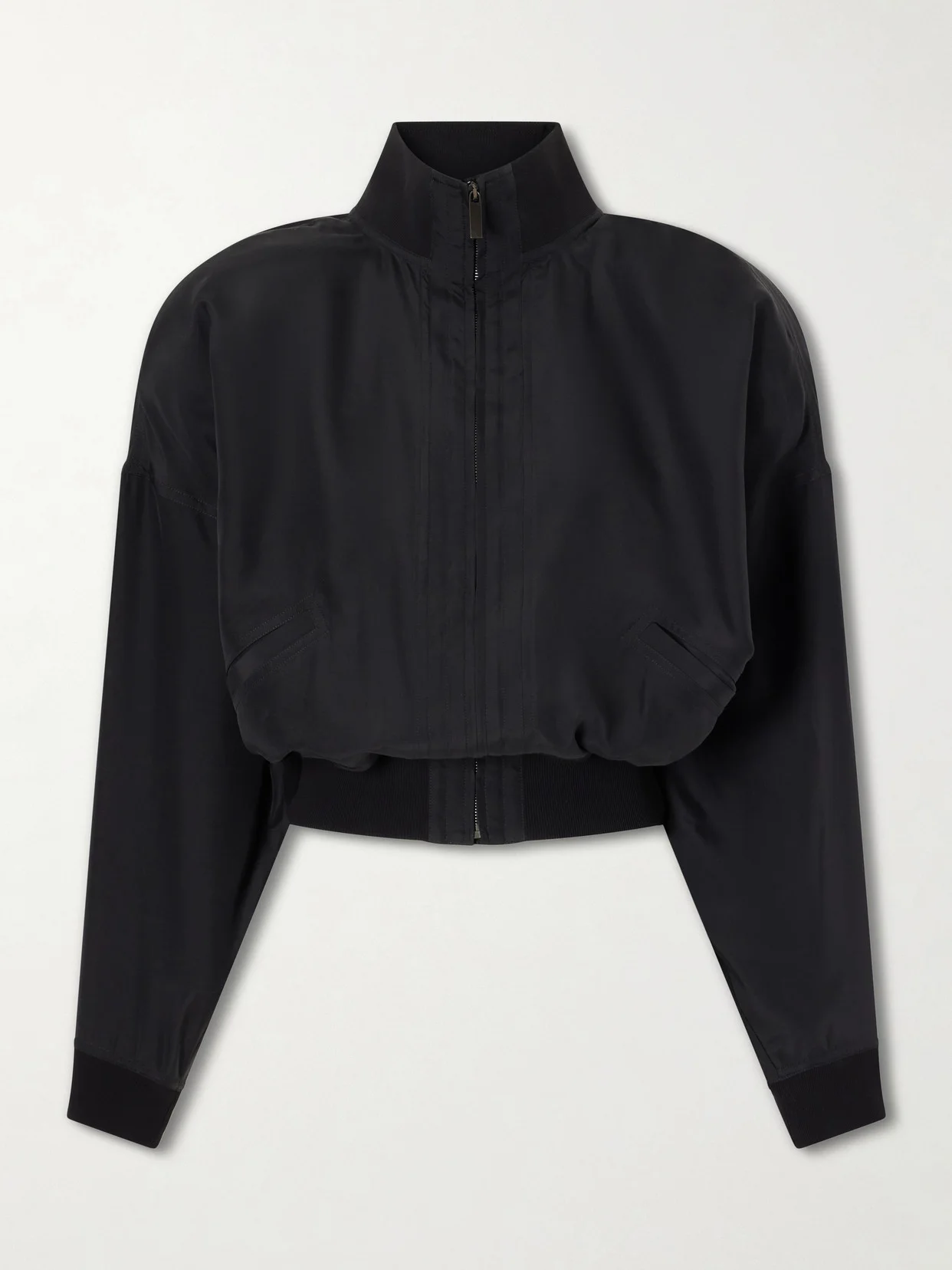 Cropped Silk Jacket - 1