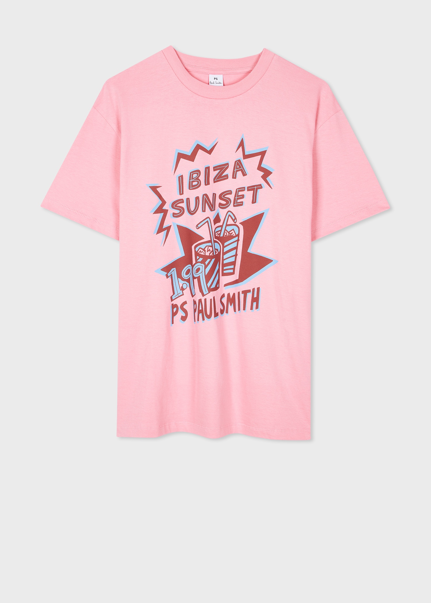 Women's Pink 'Ibiza Sunset' Print T-Shirt - 1