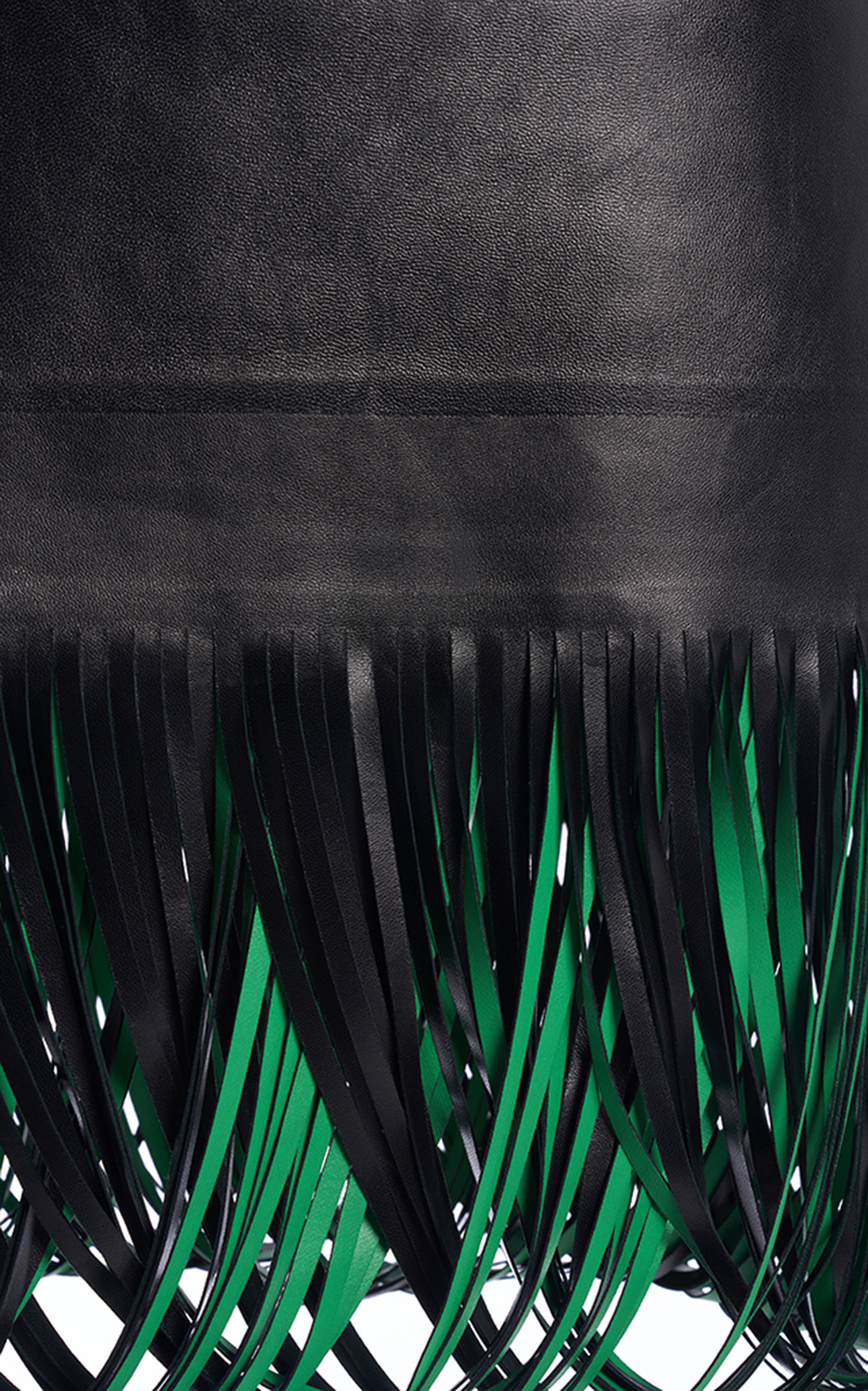 Fringe-Trimmed Leather Mini Skirt multi - 5