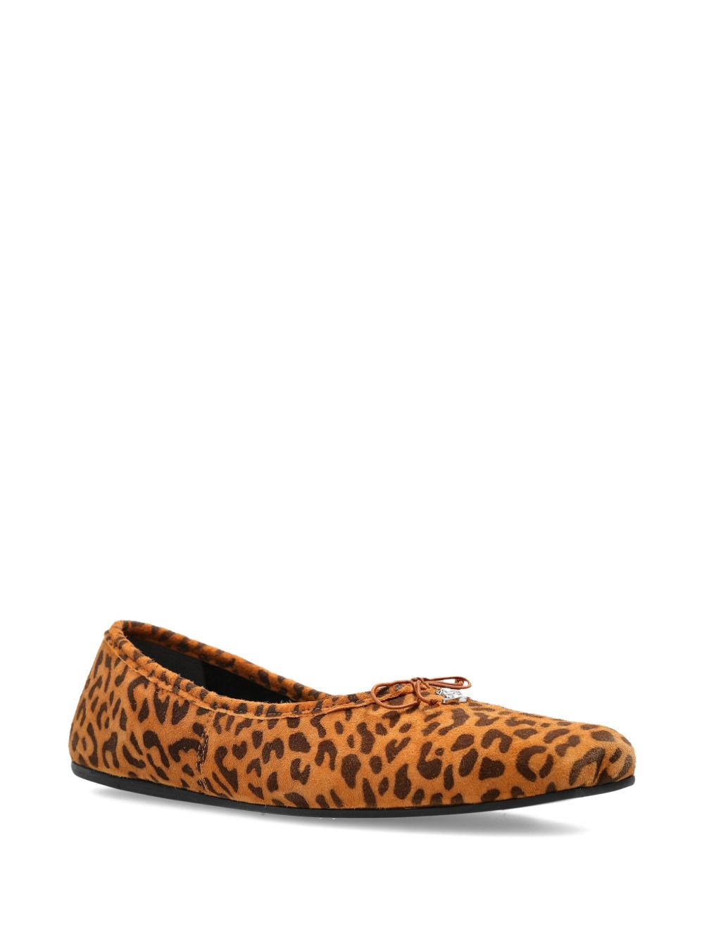 leopard print bow trainers - 2