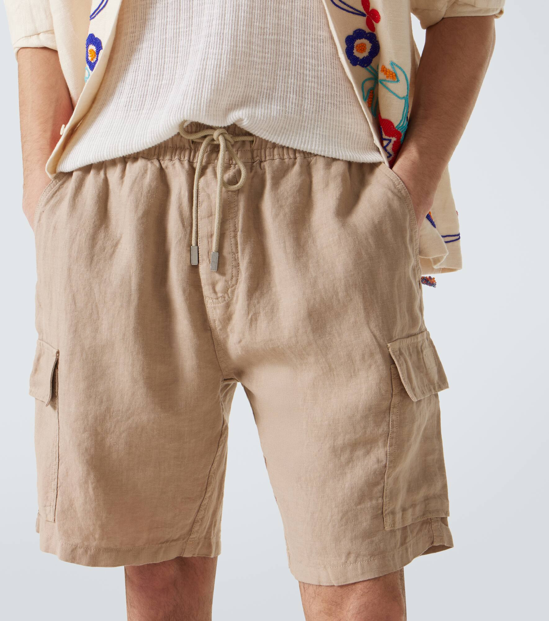 Baie cargo linen shorts - 5
