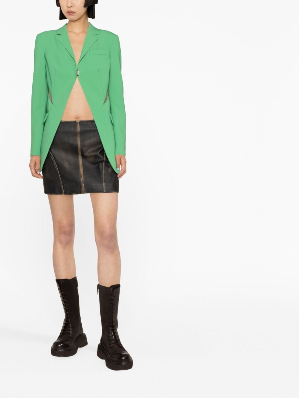 cut-out open-front blazer - 2