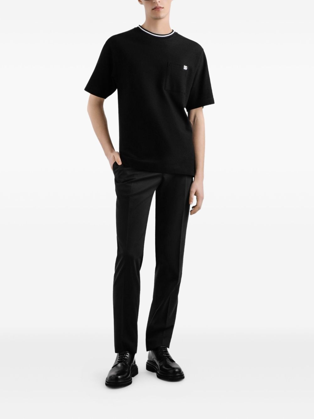 logo-embroidered cotton t-shirt - 2