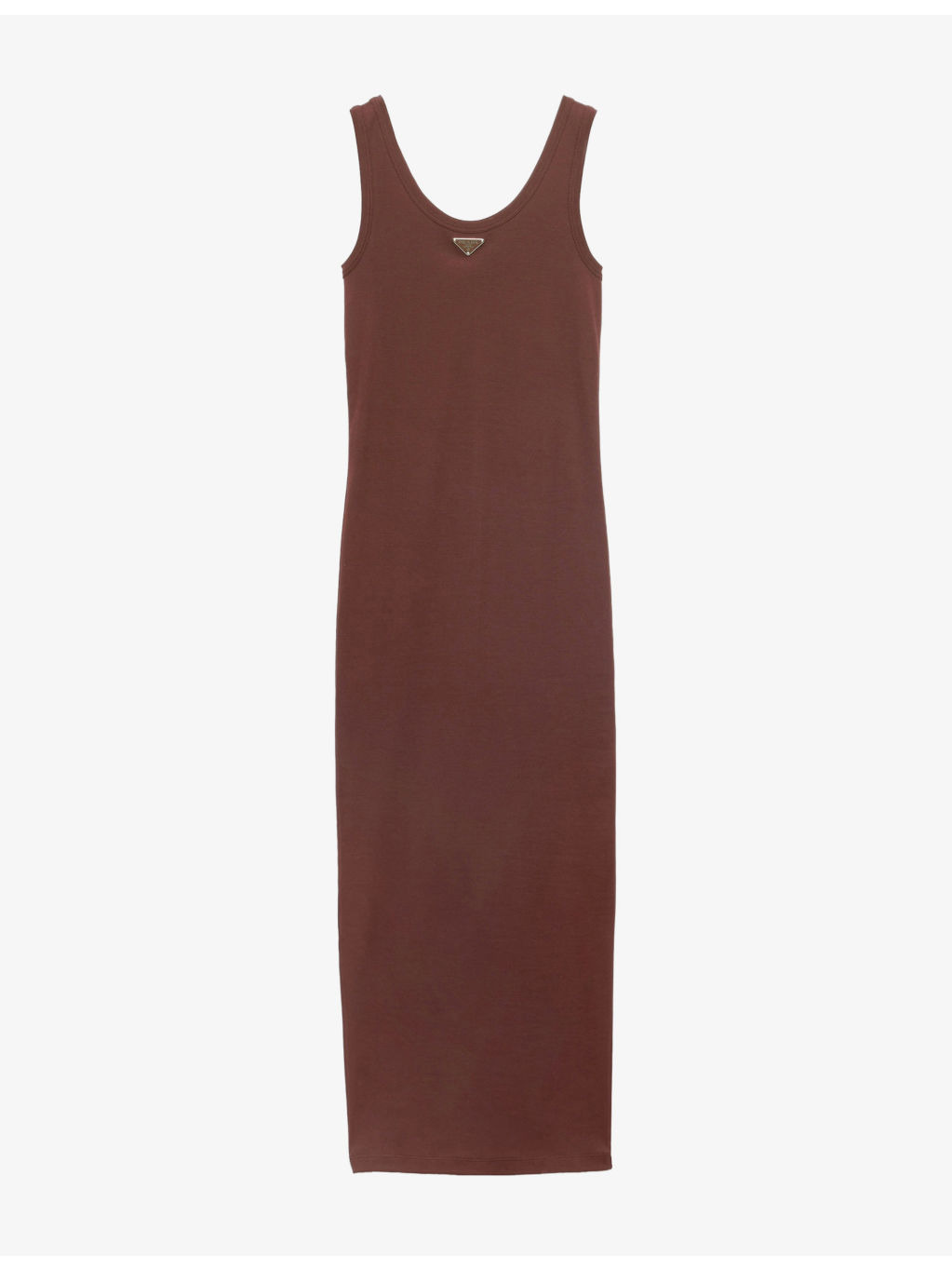 Brand-plaque slim-fit cotton midi dress - 1