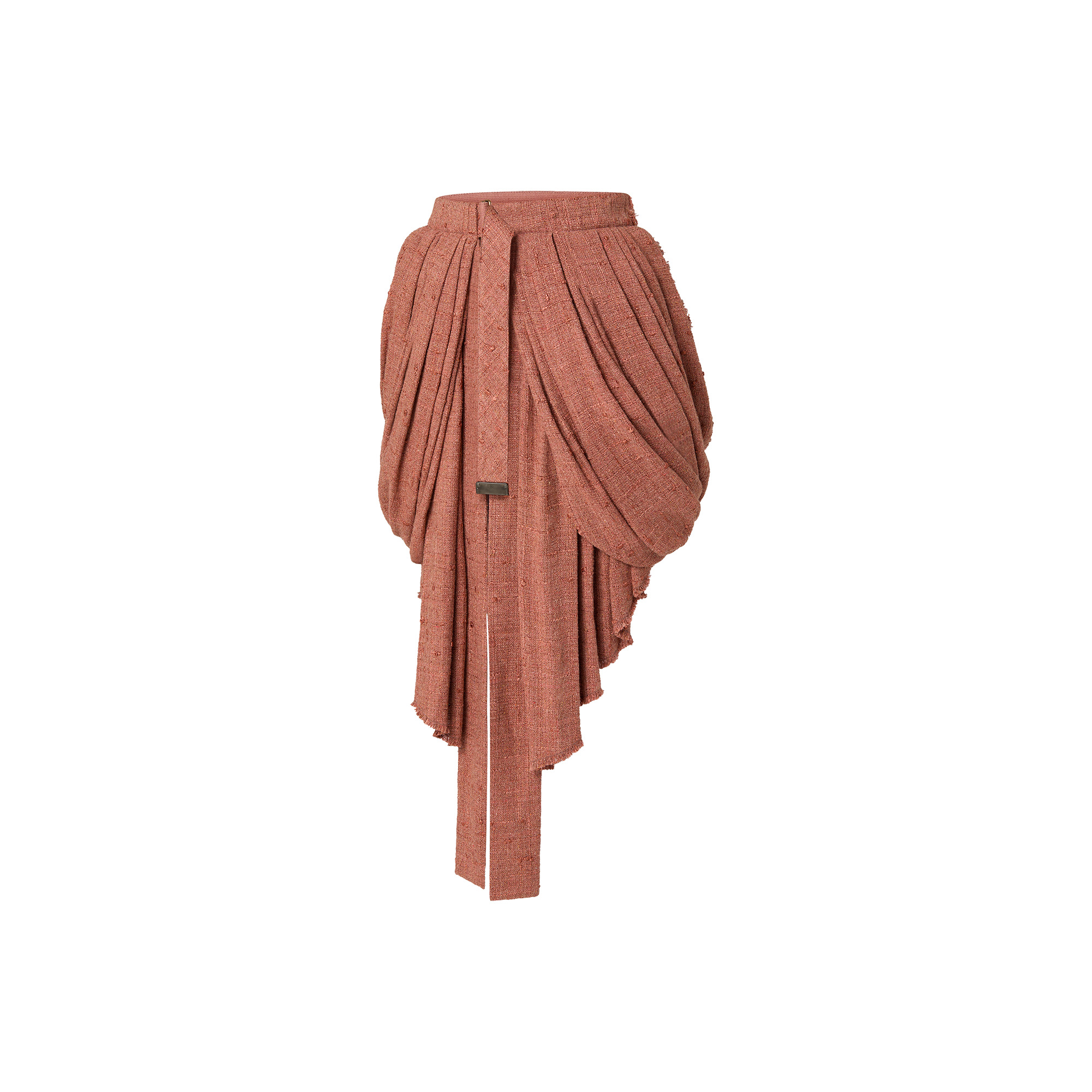 Draped Linen Layering Skirt - 2