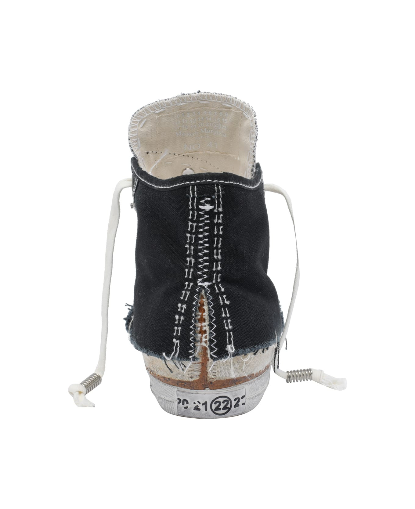 High Top Sneakers With Destructured Detail - 4