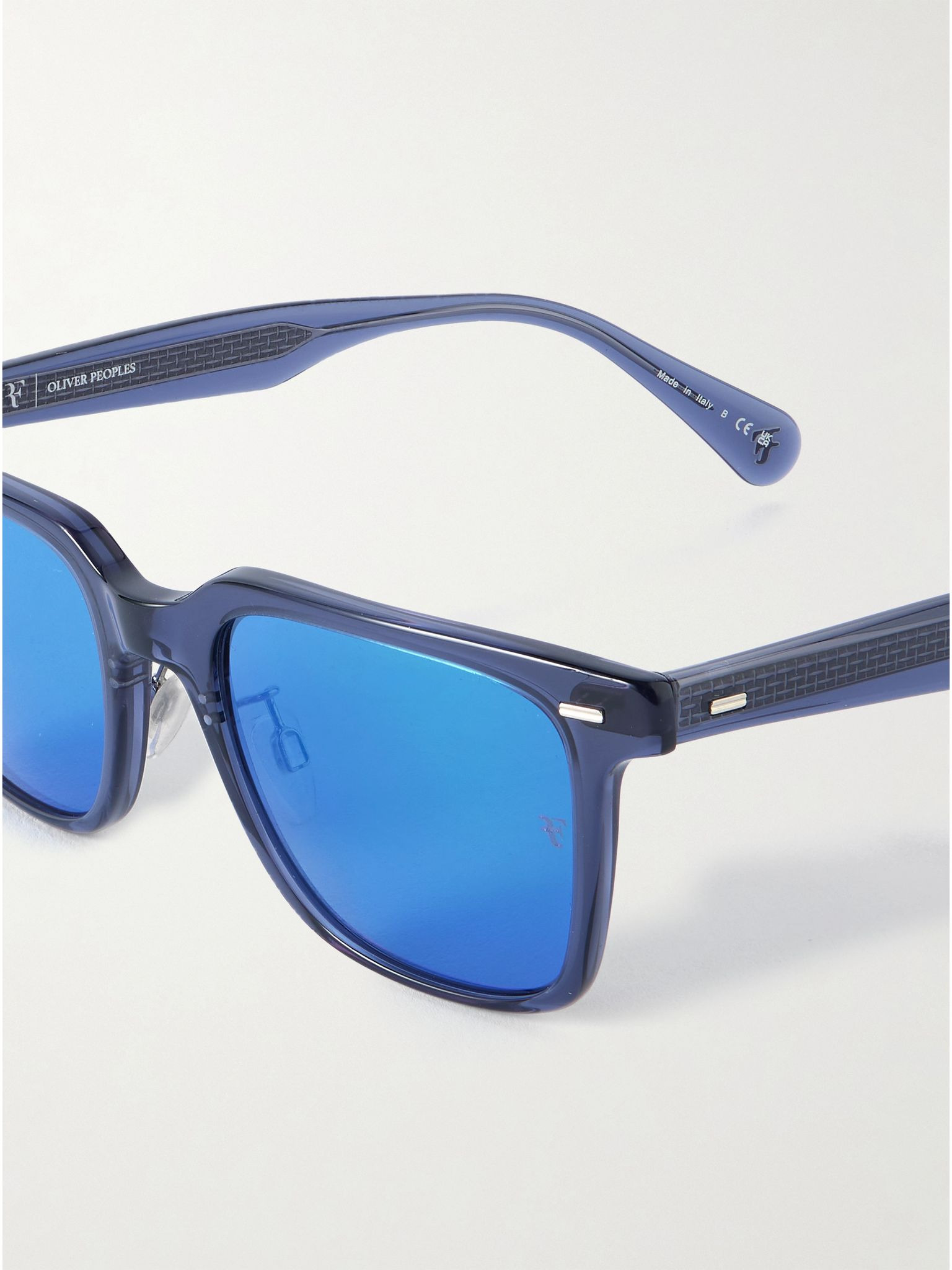 + Roger Federer Mr. Federer II D-Frame Acetate Sunglasses Blue - 3