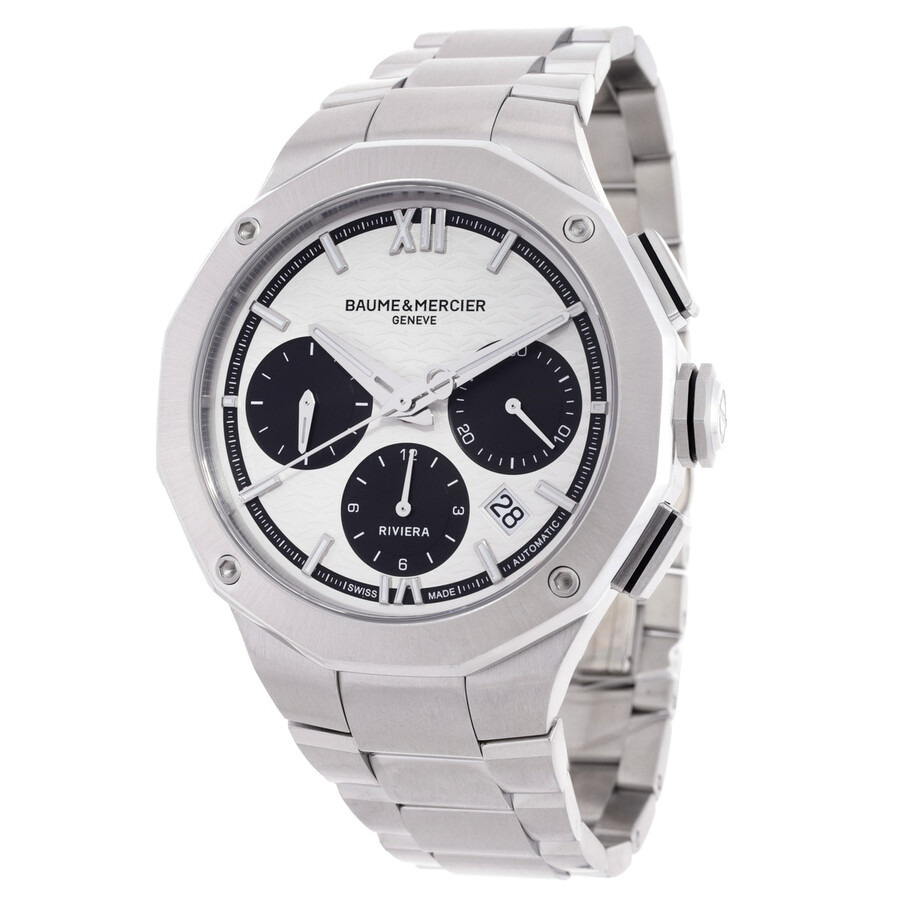 Baume Et Mercier - Baume et Mercier Riviera Chronograph Automatic White Dial Men's Watch MOA10827 - 1