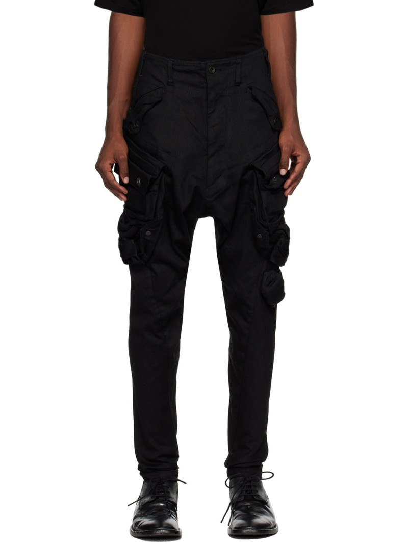 Black Zip Cargo Pants 1