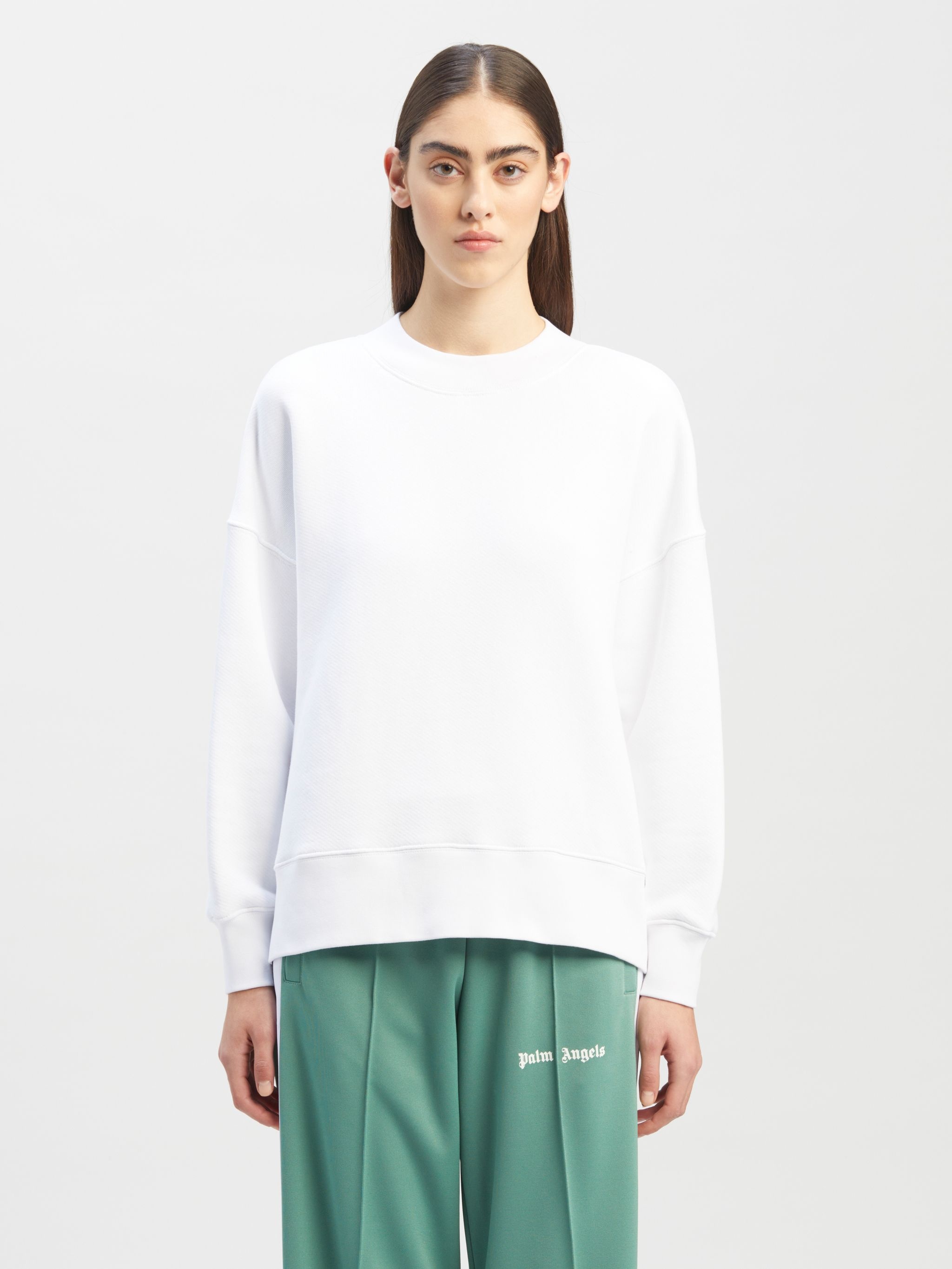 logo-print crew neck sweatshirt - 3