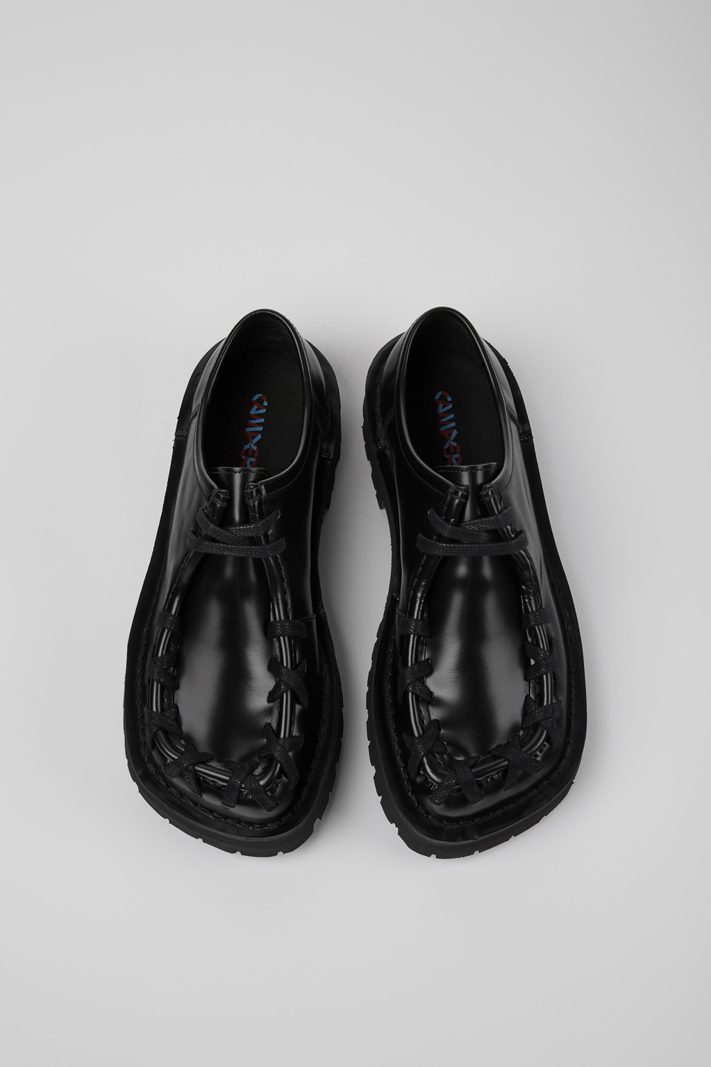 Black leather shoes - 4