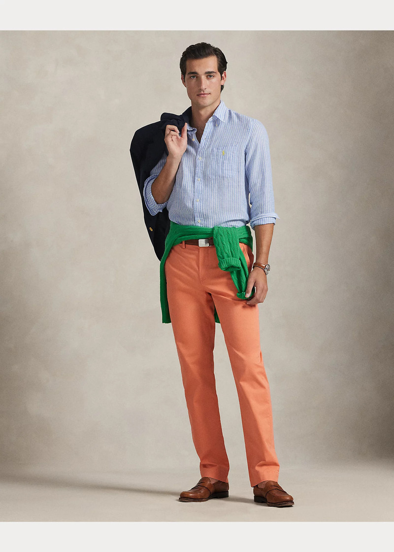 Classic Fit Striped Linen Shirt 3