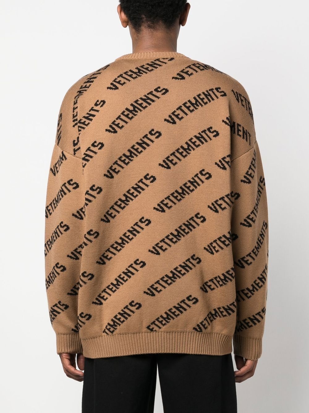 logo-print intarsia-knit jumper - 4