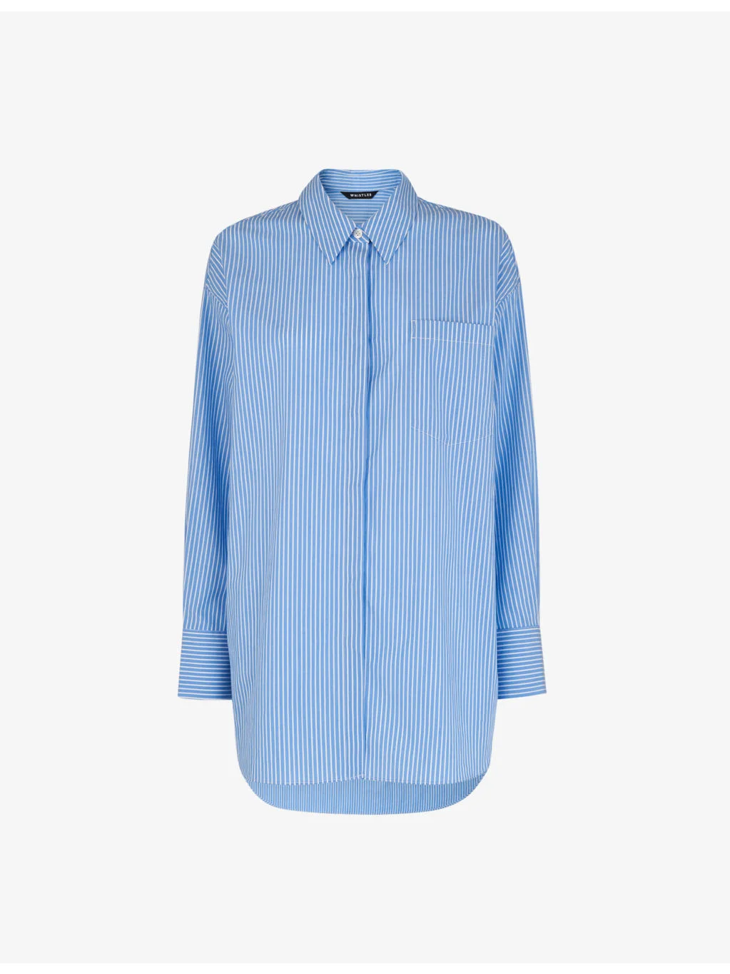 Striped oversized-fit cotton shirt - 1