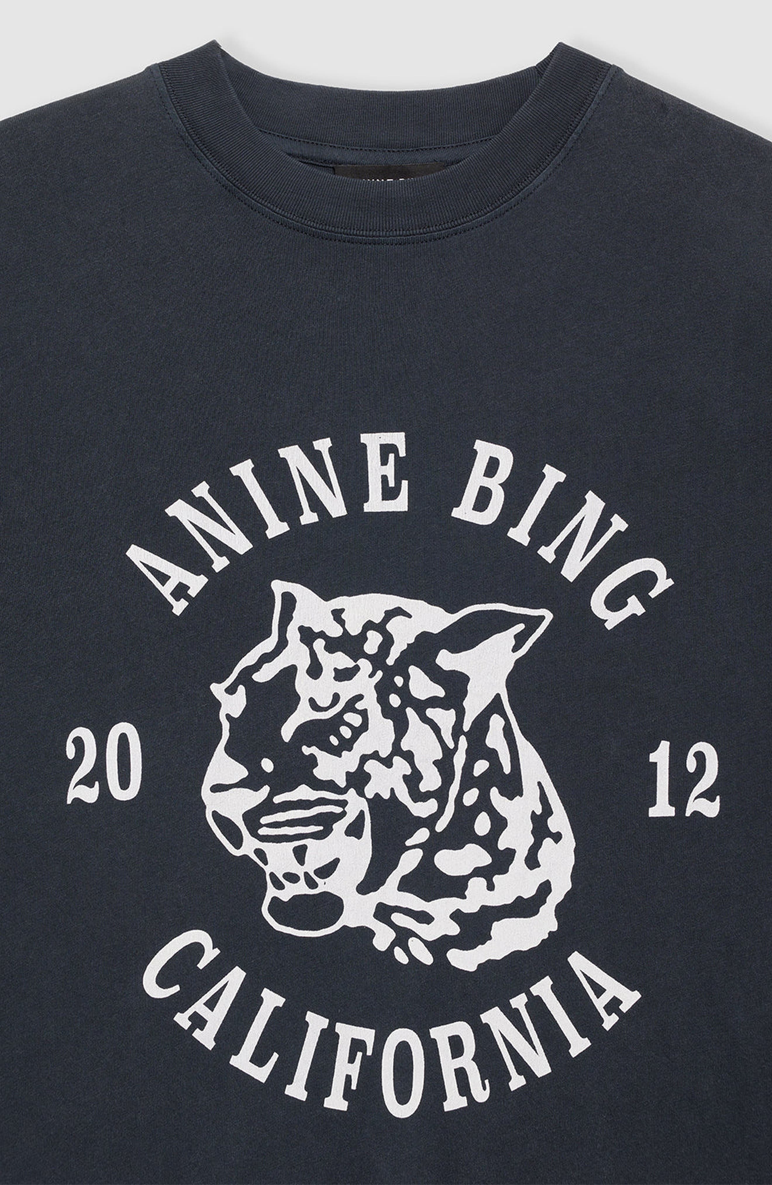 ANINE BING Avi Tee in Washed Charcoal at Nordstrom - 3