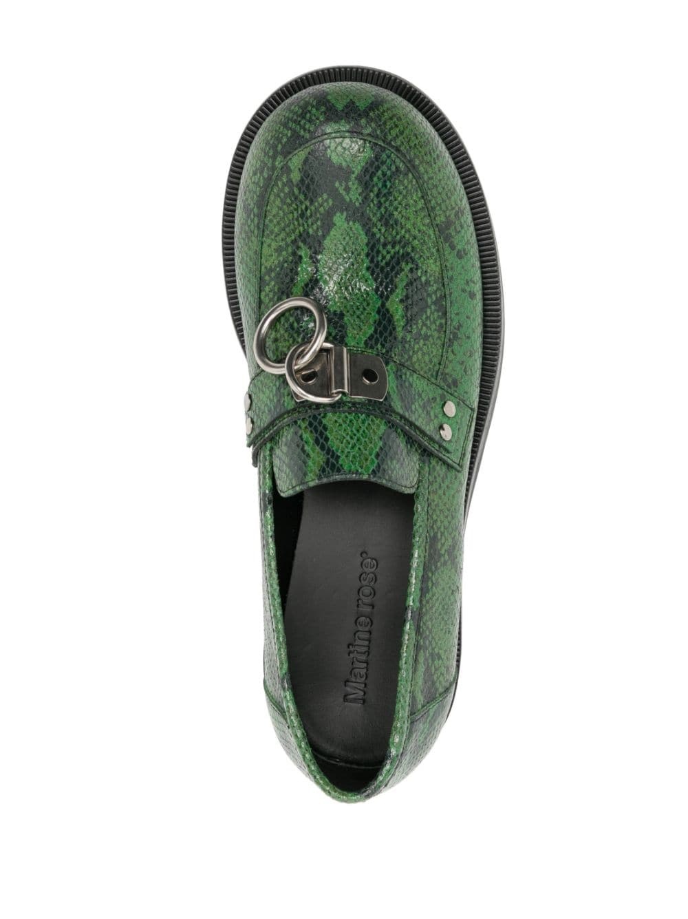bulb-toe ring loafers - 4