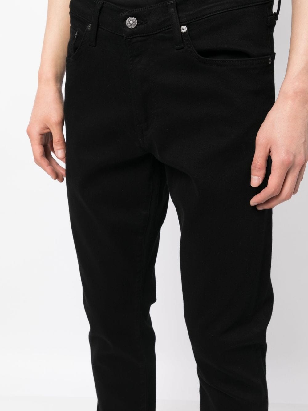 logo-patch slim-cut jeans - 5