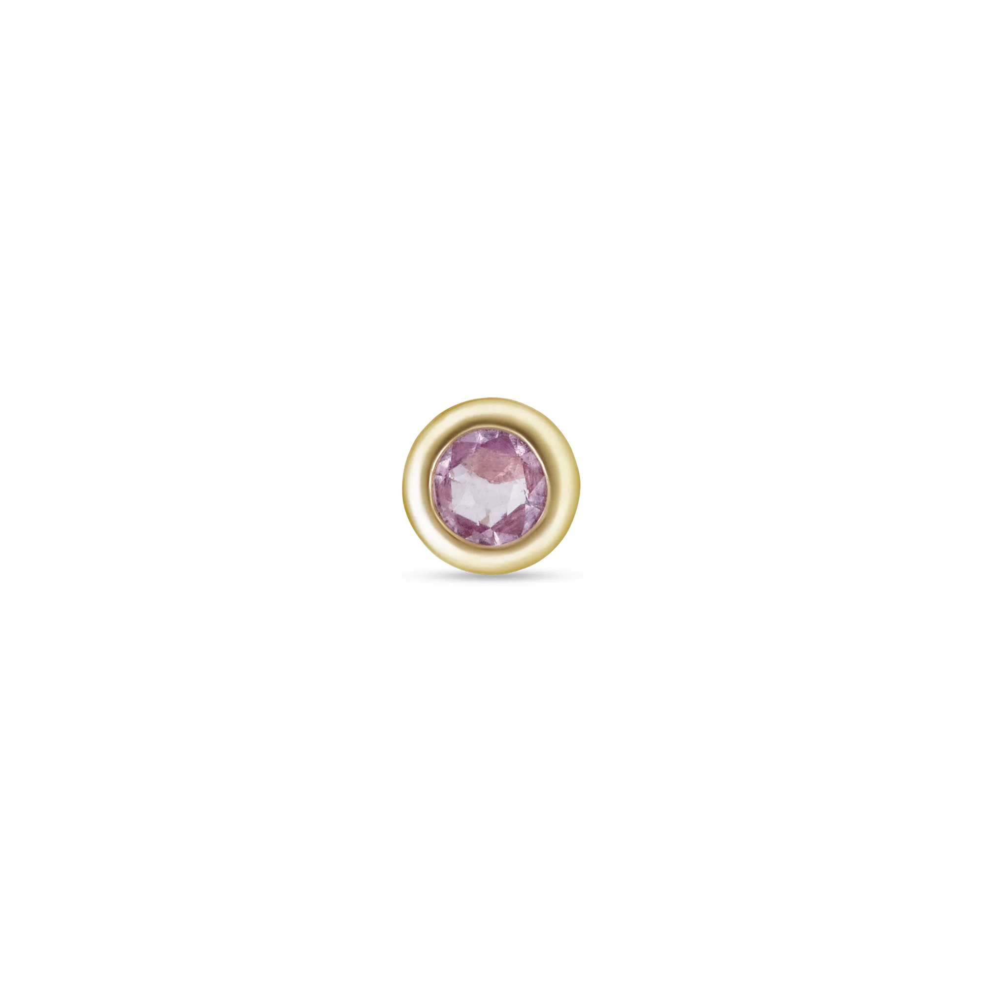 Rose Cut Sapphire Push Pin Flat Back - 1
