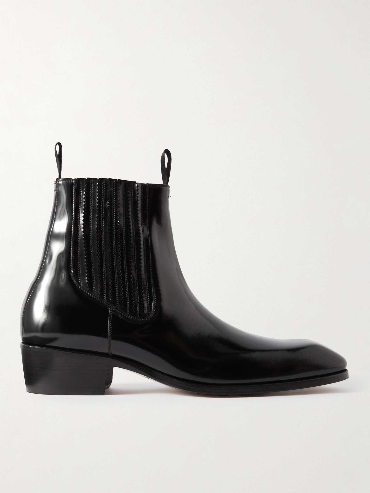 Patent leather Chelsea boots