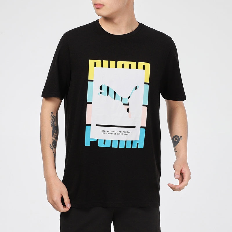 PUMA Summer Court Graphic T-Shirt 'Black' 845864-01 - 4