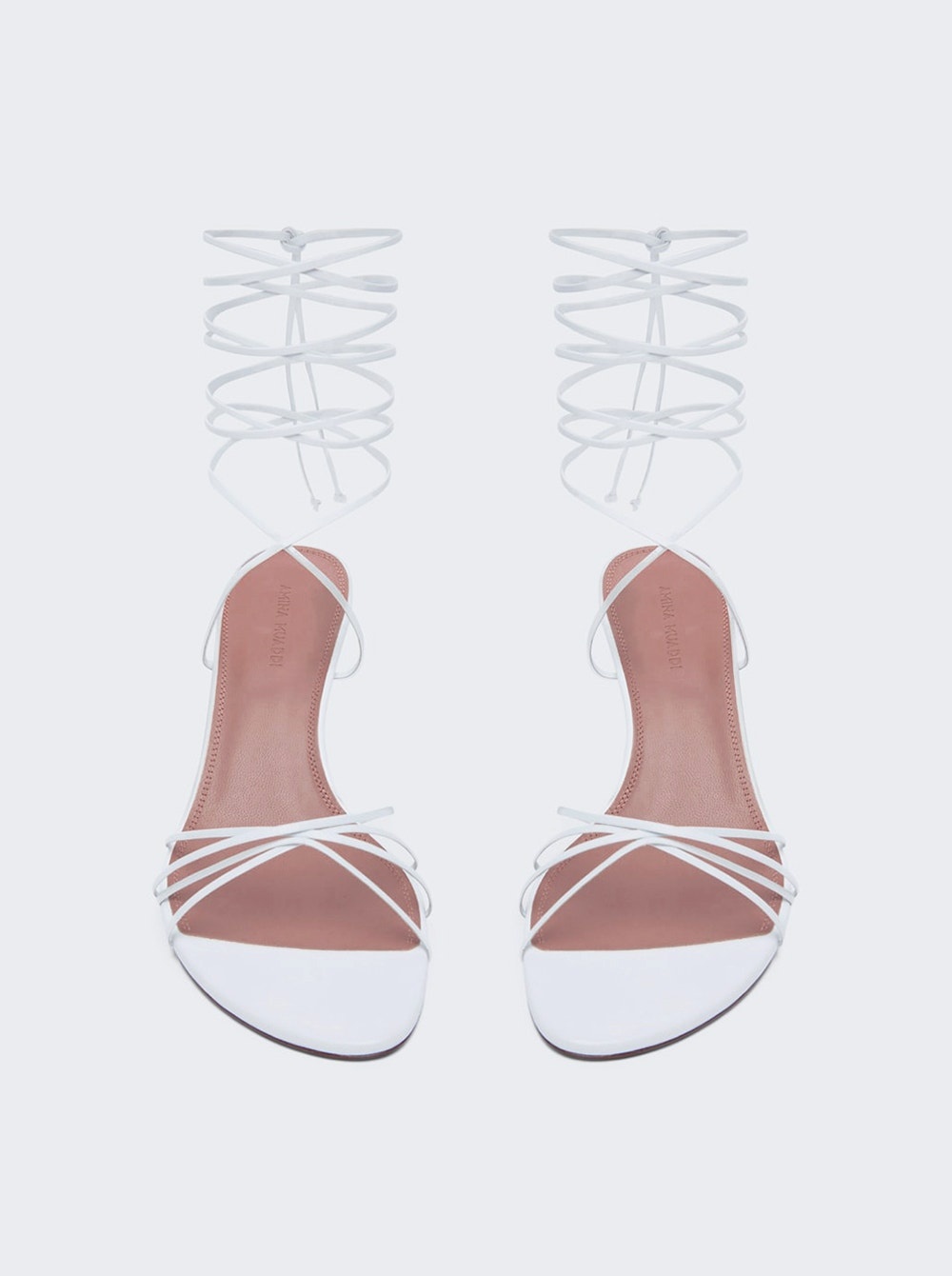 Lori Lace Up Sandal White Nappa Leather - 5