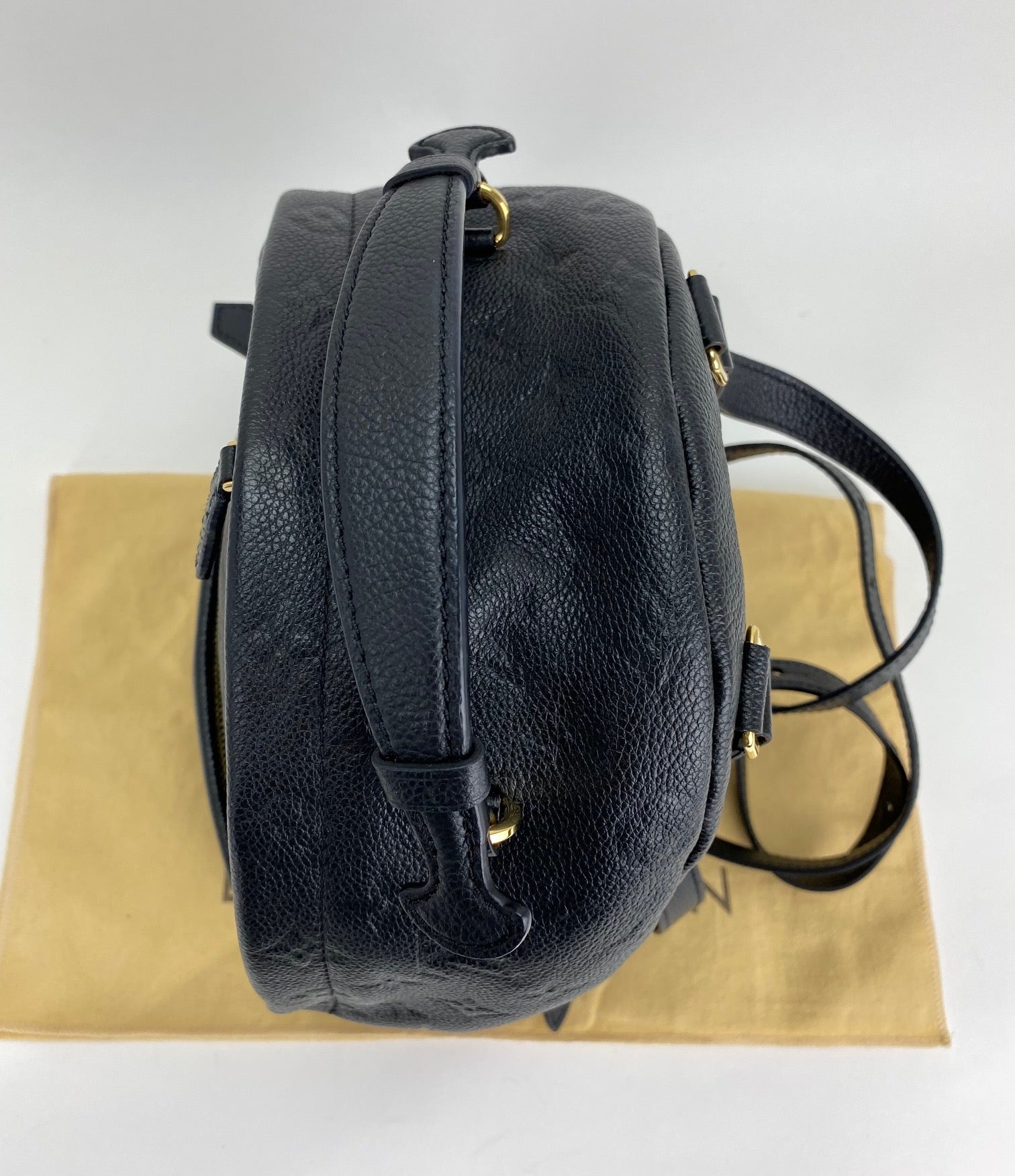 Louis Vuitton Sorbonne Black Leather Backpack Bag (Pre-Owned)