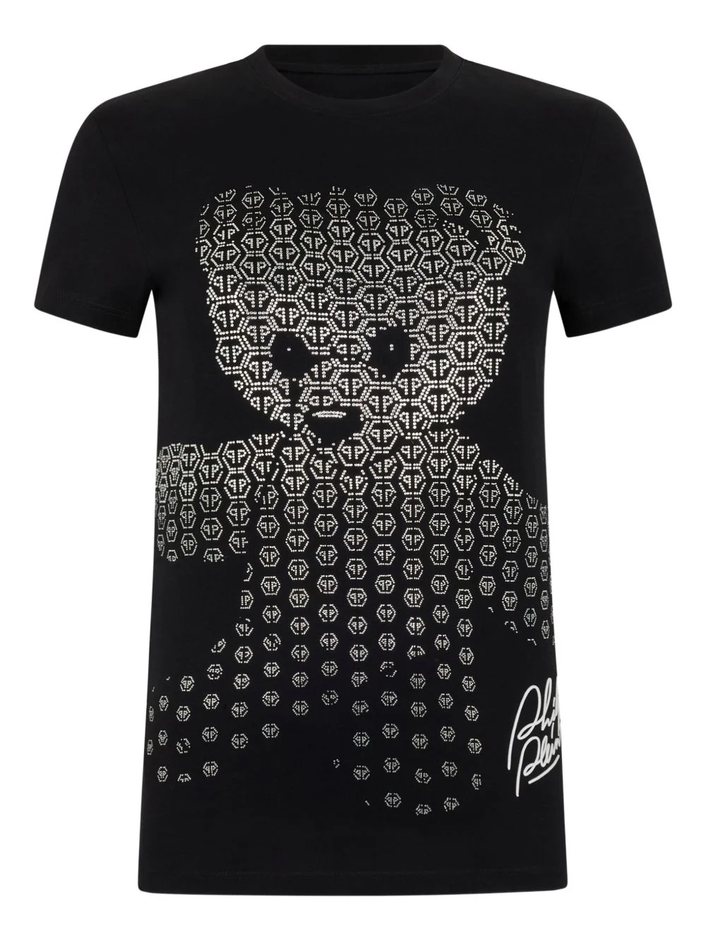 teddy bear logo-detail T-shirt - 1