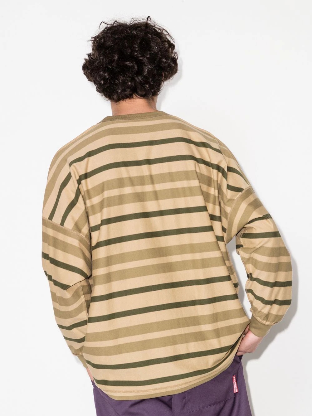 striped oversized sweatshirt - 3