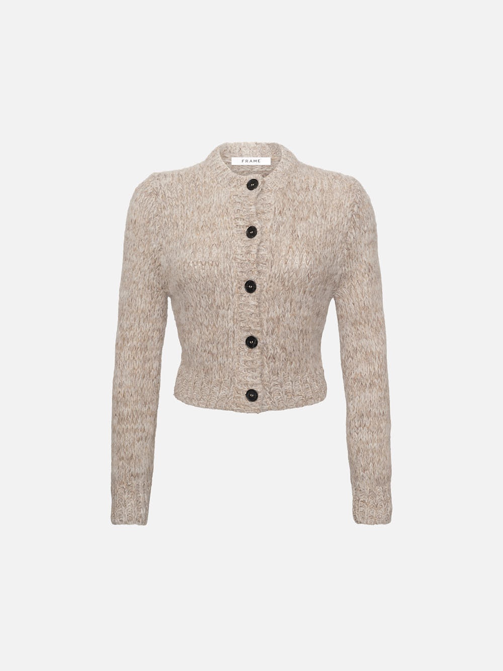 Marl Cardi Sweater in Oatmeal Heather Multi - 1