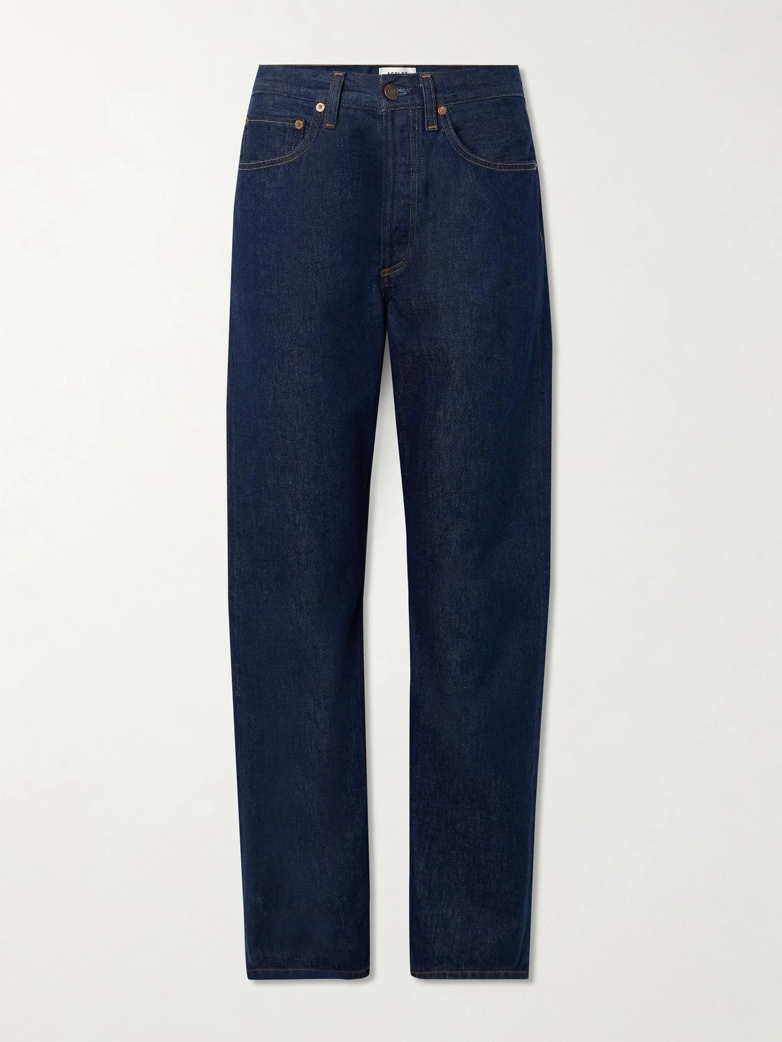 Kelly high-rise straight-leg jeans Indigo - 1