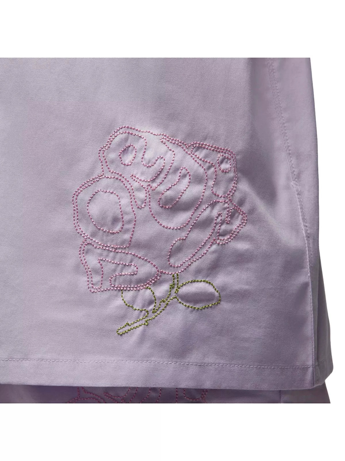 Women's Short-Sleeve Woven Rose Top - 5