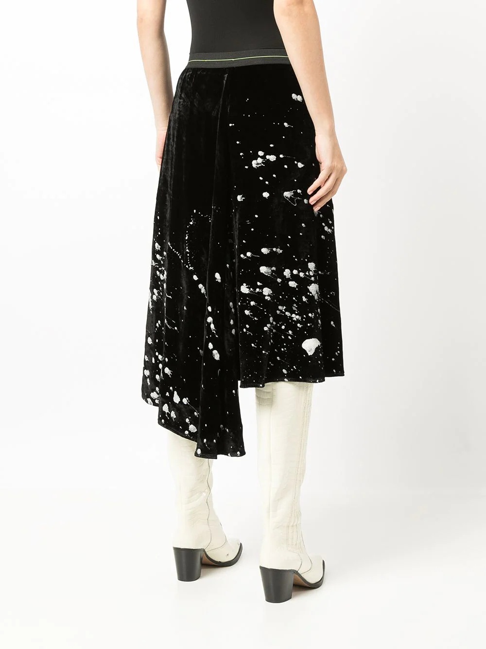 spray-paint velour skirt - 4
